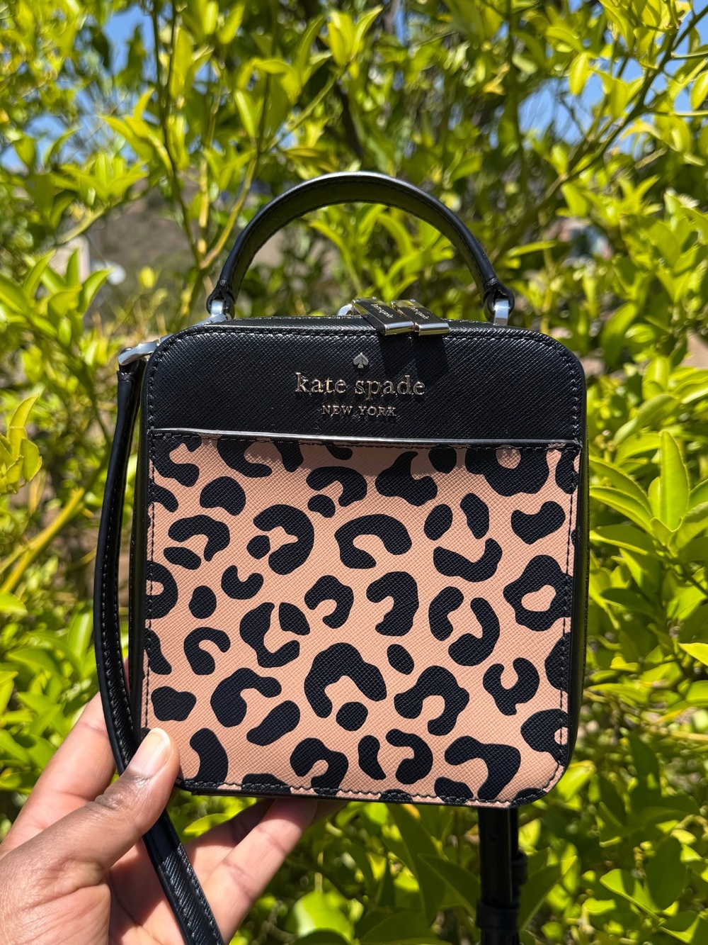 Kate Spade Daisy Vanity Leopard Print Crossbody Bag